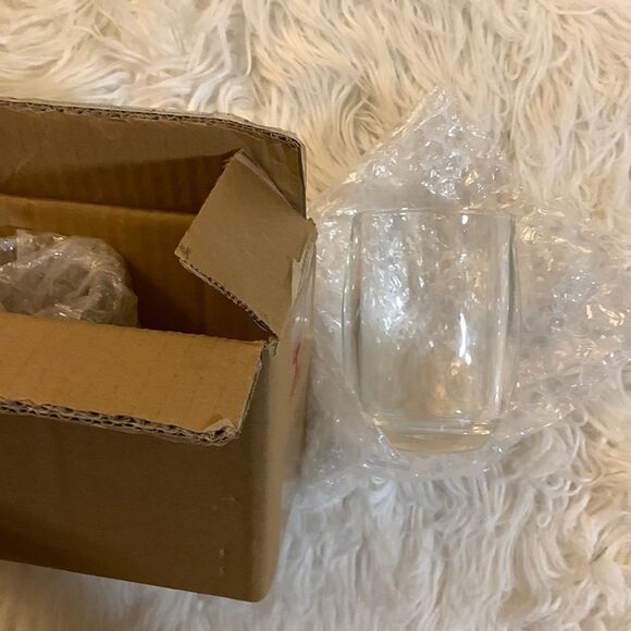 Set of two thick coffee glasses.  Purchased as wine glasses - Picture 4 of 4